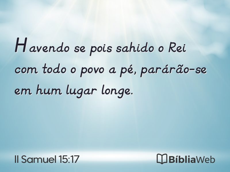 II Samuel 15:17 em imagem para compartilhar