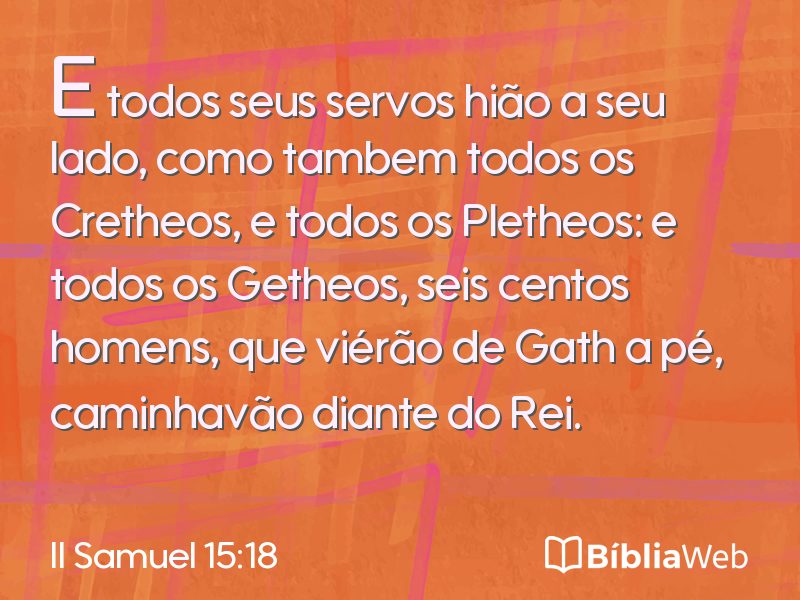II Samuel 15:18 em imagem para compartilhar