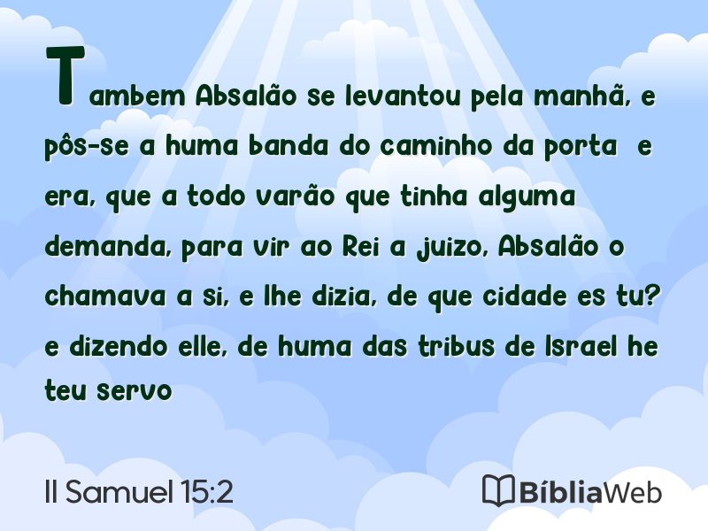 II Samuel 15:2 em imagem para compartilhar