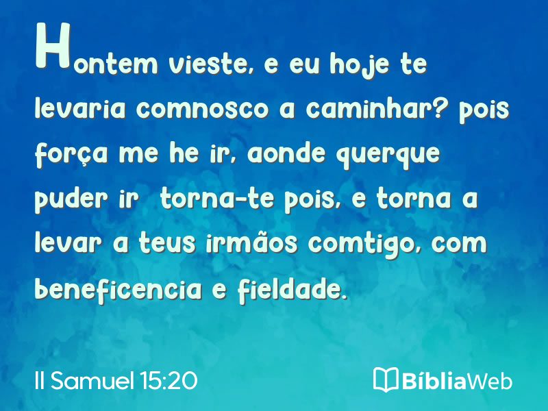 II Samuel 15:20 em imagem para compartilhar