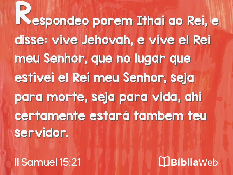 II Samuel 15:21 em imagem para compartilhar