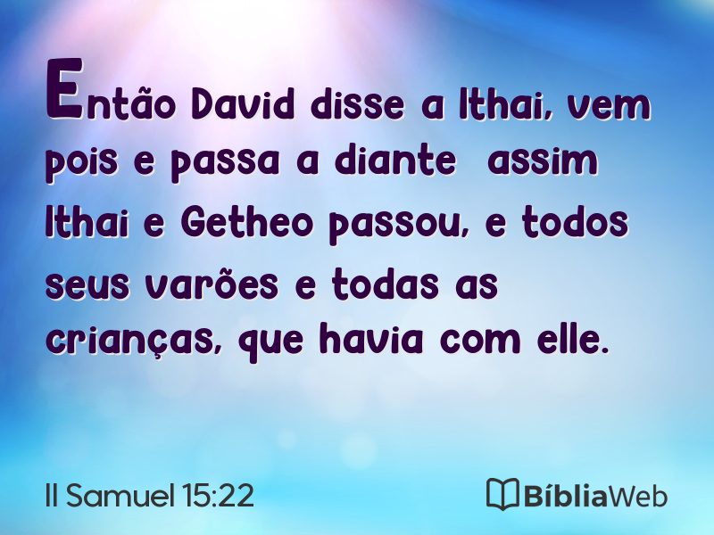 II Samuel 15:22 em imagem para compartilhar