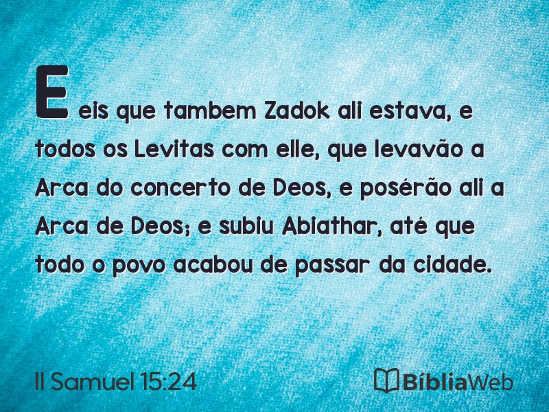 II Samuel 15:24 em imagem para compartilhar