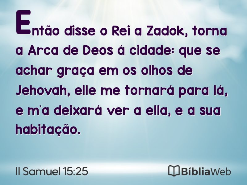 II Samuel 15:25 em imagem para compartilhar