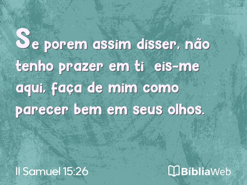 II Samuel 15:26 em imagem para compartilhar