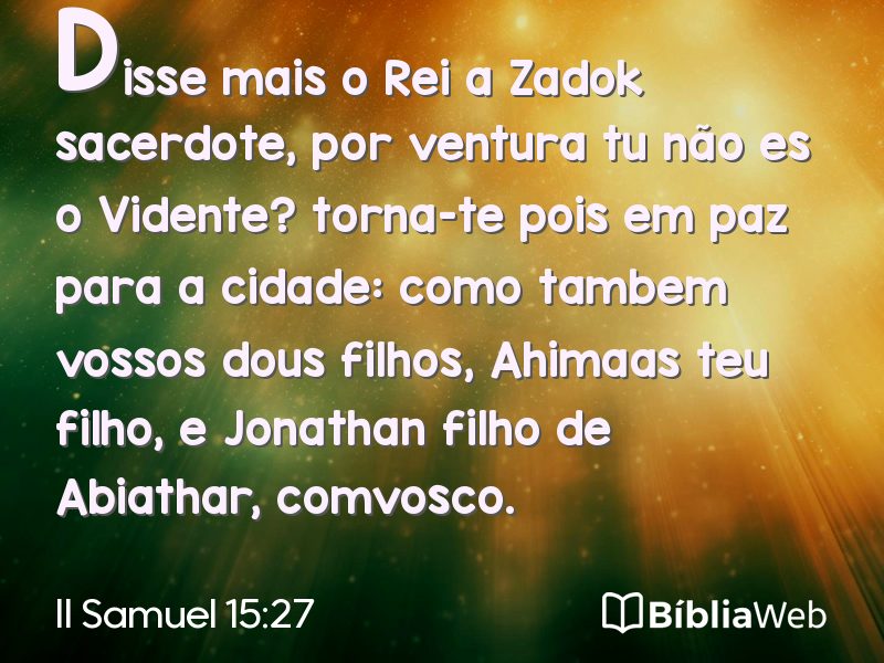 II Samuel 15:27 em imagem para compartilhar