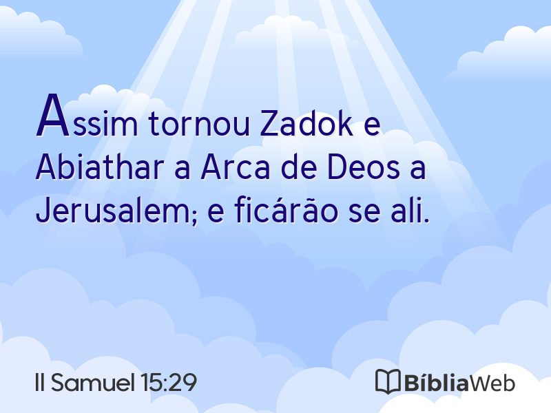 II Samuel 15:29 em imagem para compartilhar