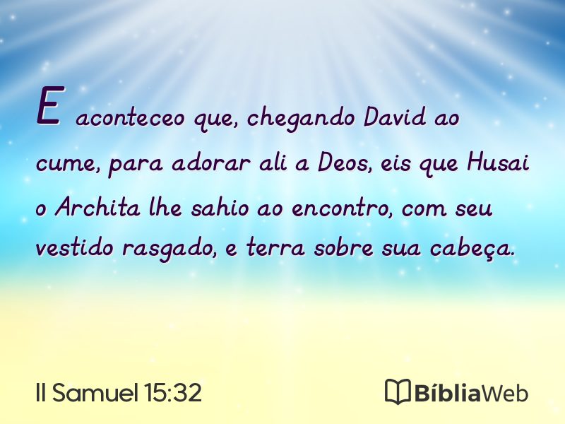 II Samuel 15:32 em imagem para compartilhar