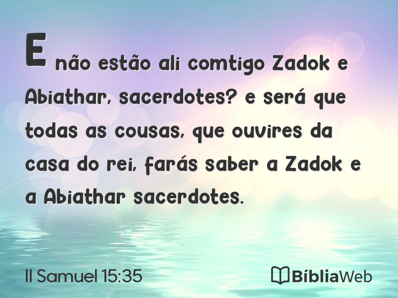 II Samuel 15:35 em imagem para compartilhar