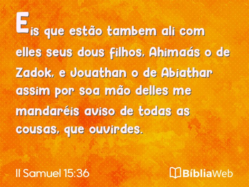 II Samuel 15:36 em imagem para compartilhar