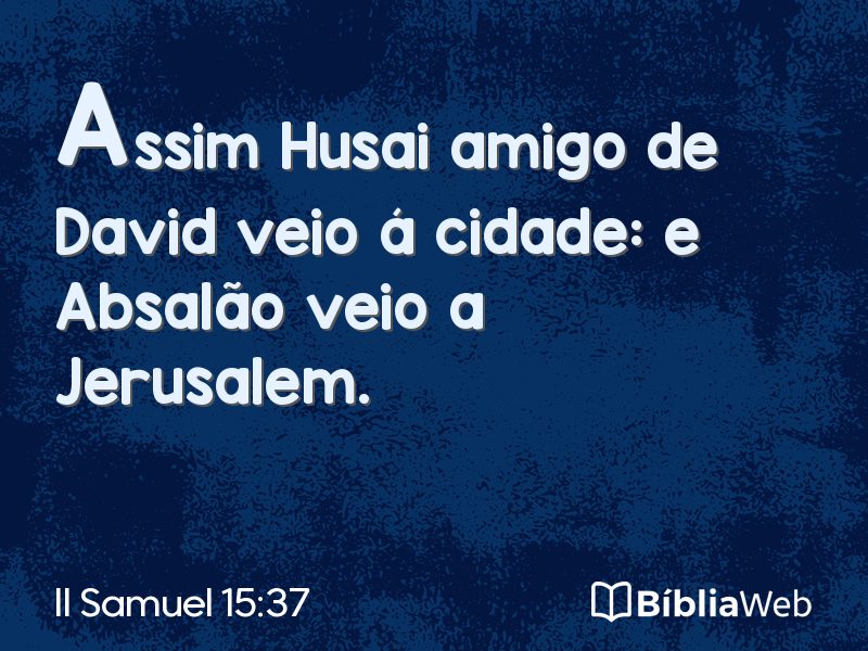 II Samuel 15:37 em imagem para compartilhar