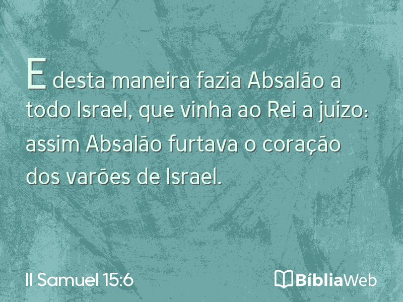 II Samuel 15:6 em imagem para compartilhar