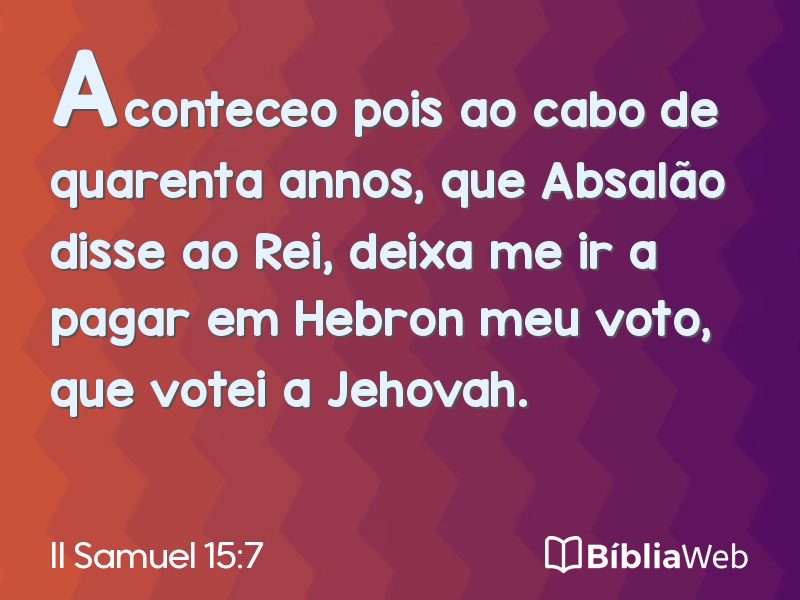 II Samuel 15:7 em imagem para compartilhar