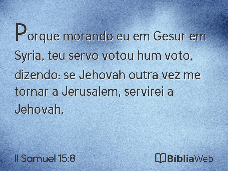 II Samuel 15:8 em imagem para compartilhar