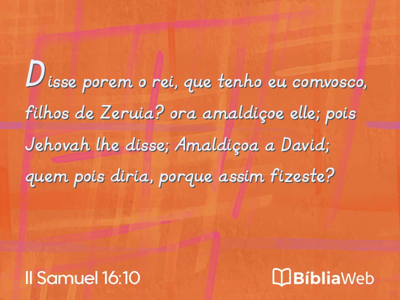 II Samuel 16:10 em imagem para compartilhar