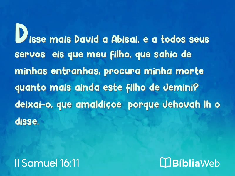 II Samuel 16:11 em imagem para compartilhar