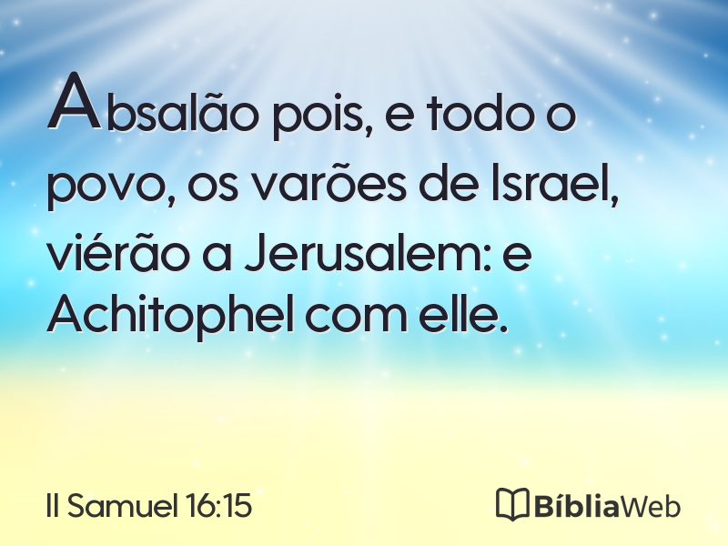 II Samuel 16:15 em imagem para compartilhar