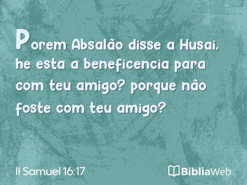 II Samuel 16:17 em imagem para compartilhar