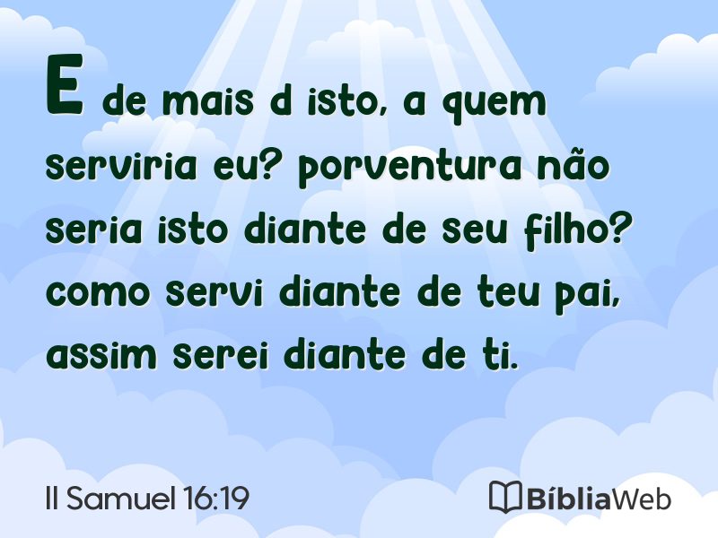 II Samuel 16:19 em imagem para compartilhar