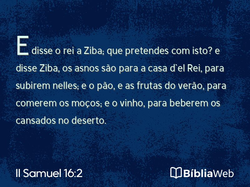 II Samuel 16:2 em imagem para compartilhar