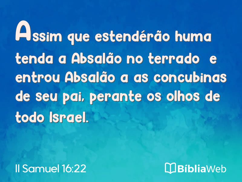 II Samuel 16:22 em imagem para compartilhar