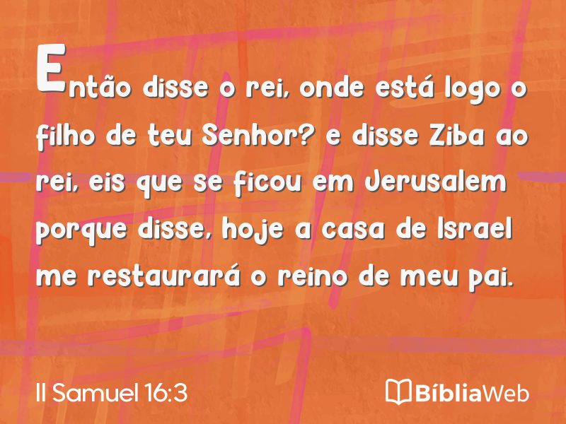 II Samuel 16:3 em imagem para compartilhar