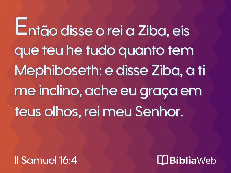 II Samuel 16:4 em imagem para compartilhar