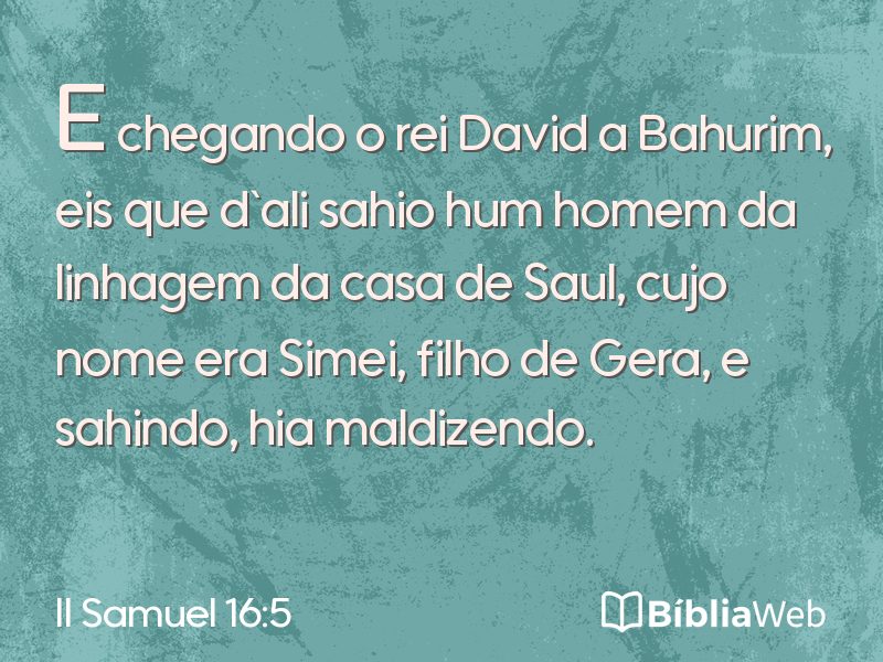 II Samuel 16:5 em imagem para compartilhar