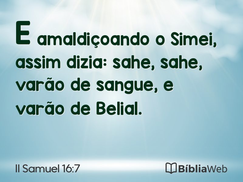 II Samuel 16:7 em imagem para compartilhar
