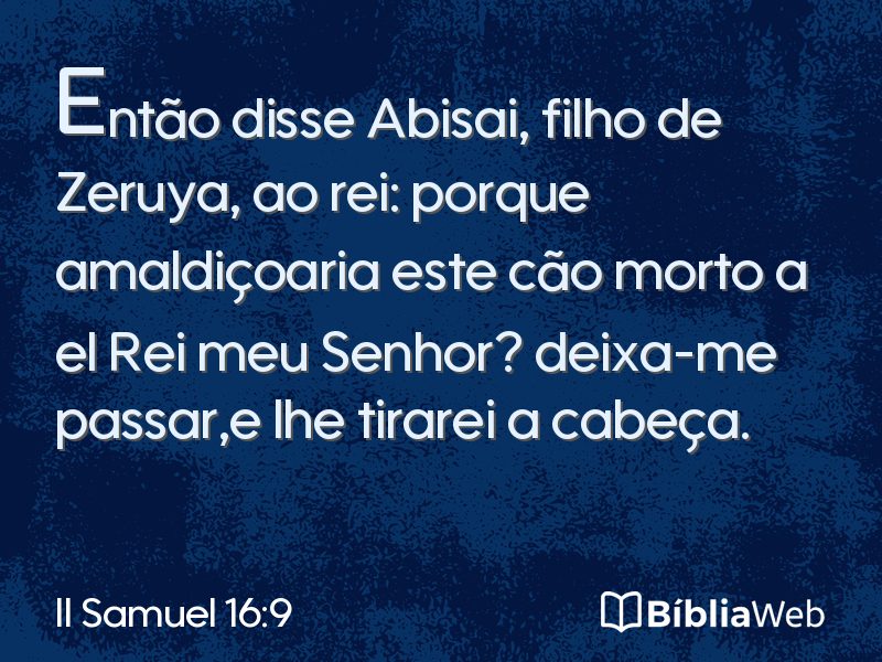 II Samuel 16:9 em imagem para compartilhar