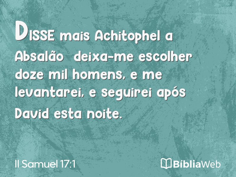 II Samuel 17:1 em imagem para compartilhar
