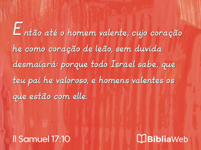 II Samuel 17:10 em imagem para compartilhar