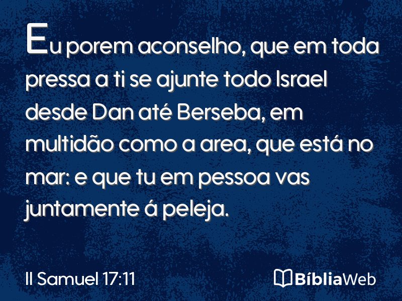 II Samuel 17:11 em imagem para compartilhar