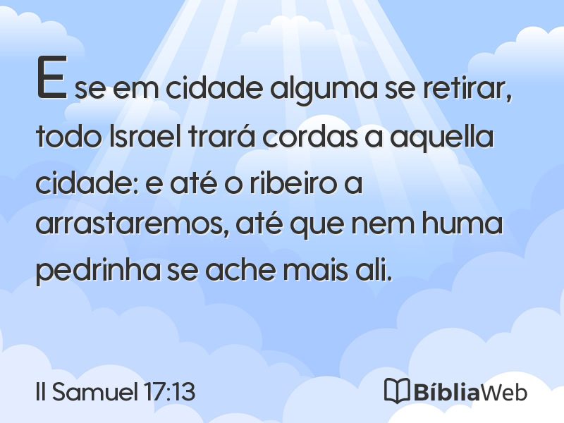 II Samuel 17:13 em imagem para compartilhar