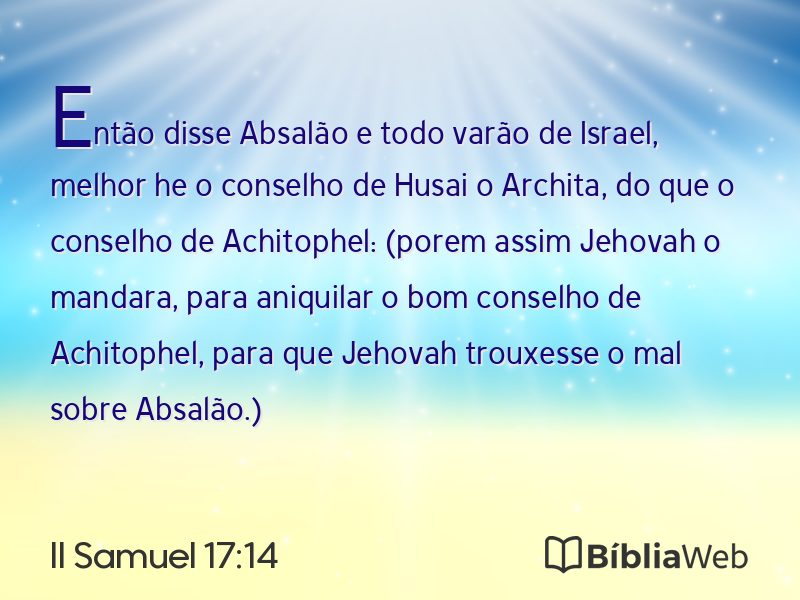 II Samuel 17:14 em imagem para compartilhar