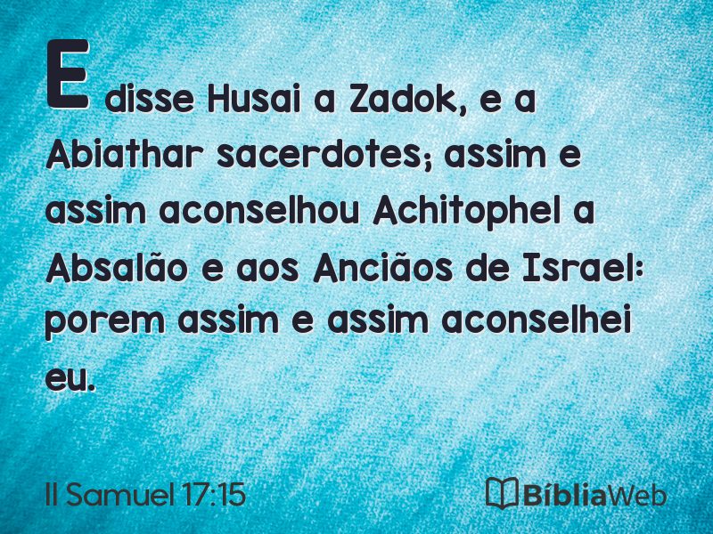 II Samuel 17:15 em imagem para compartilhar