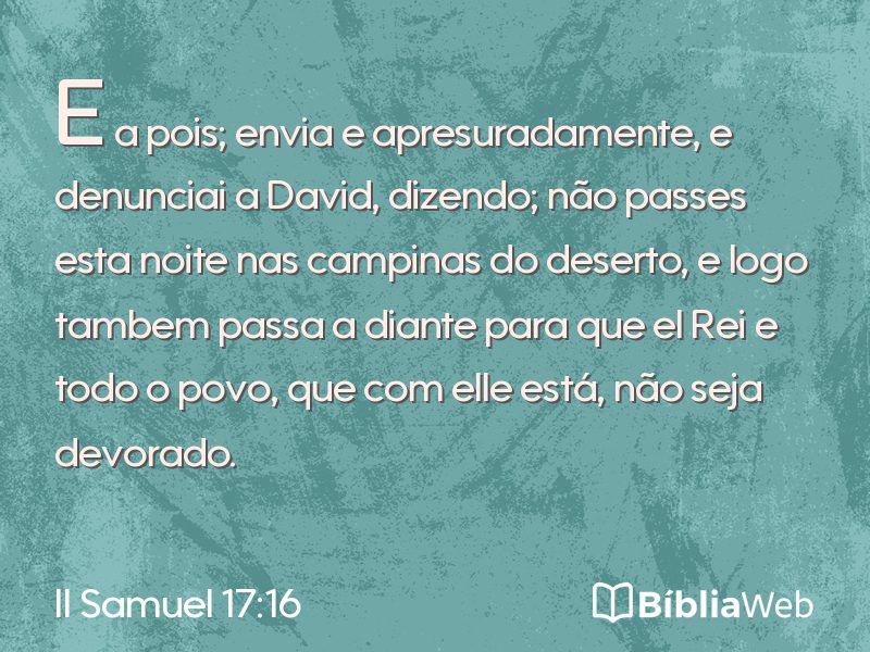 II Samuel 17:16 em imagem para compartilhar