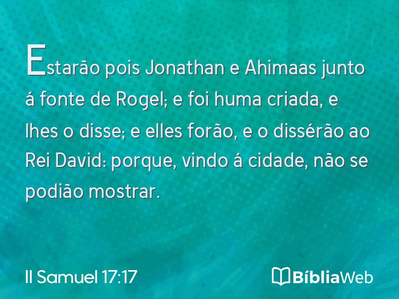 II Samuel 17:17 em imagem para compartilhar