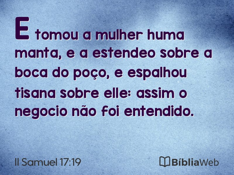 II Samuel 17:19 em imagem para compartilhar