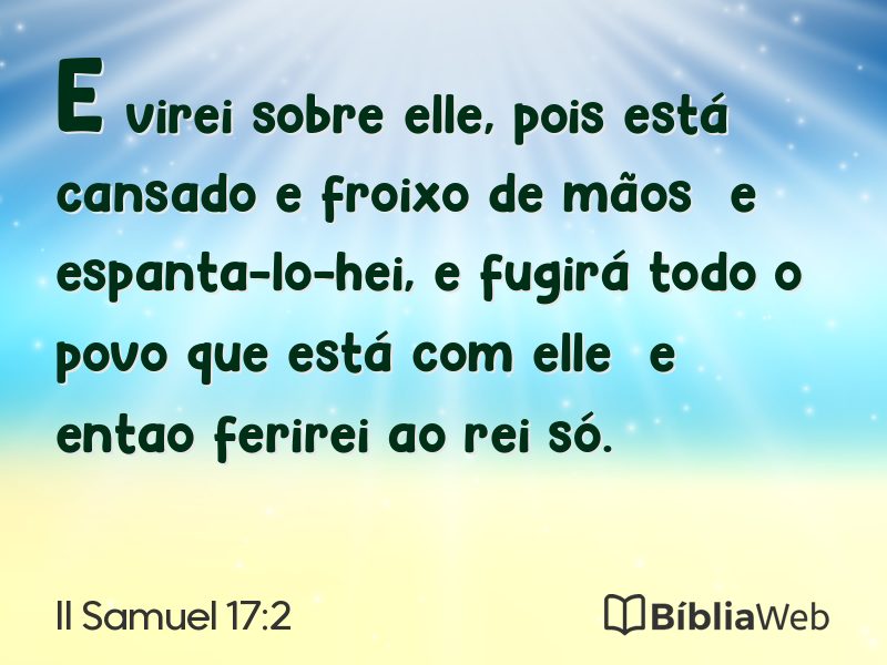 II Samuel 17:2 em imagem para compartilhar