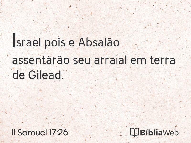 II Samuel 17:26 em imagem para compartilhar