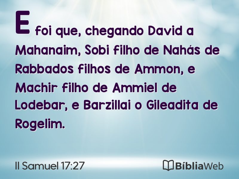 II Samuel 17:27 em imagem para compartilhar