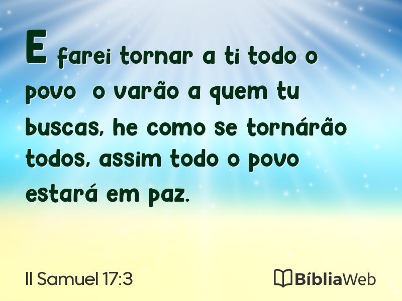 II Samuel 17:3 em imagem para compartilhar