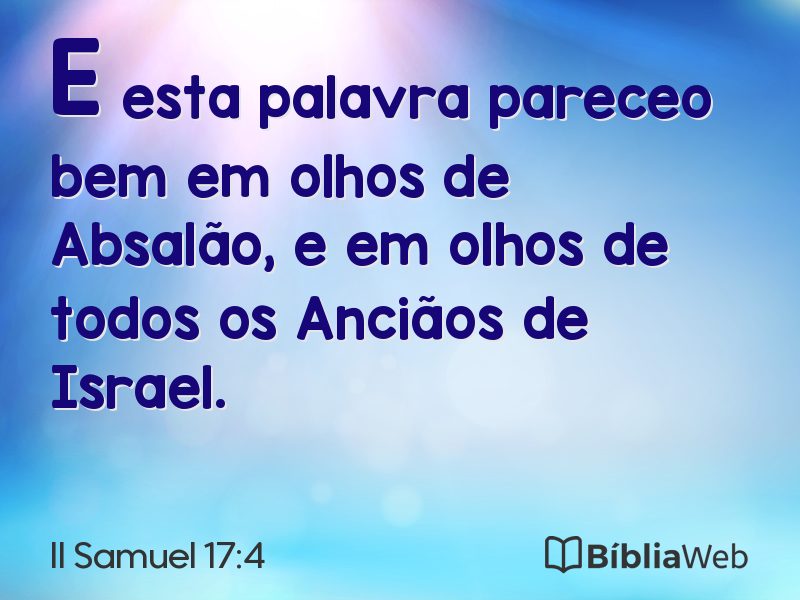 II Samuel 17:4 em imagem para compartilhar