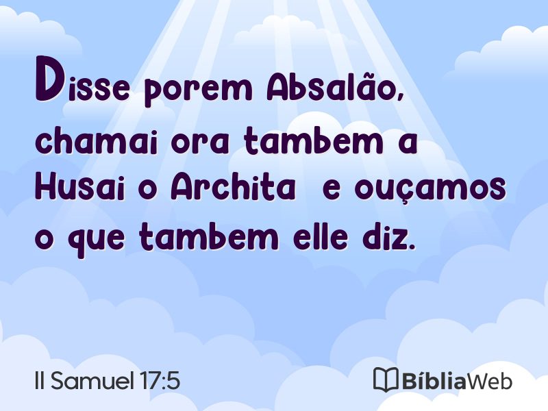 II Samuel 17:5 em imagem para compartilhar
