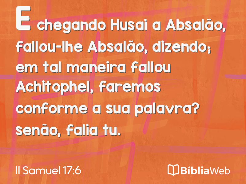 II Samuel 17:6 em imagem para compartilhar