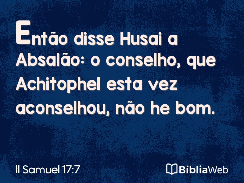 II Samuel 17:7 em imagem para compartilhar