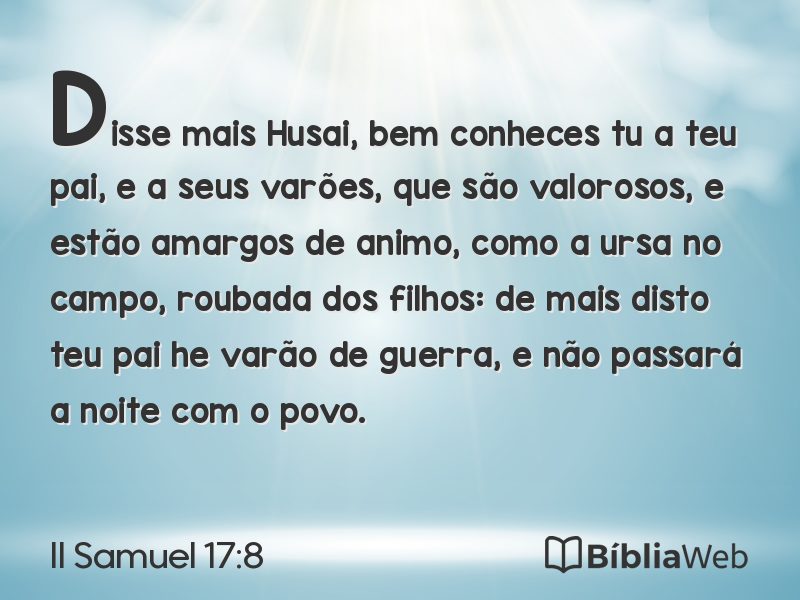 II Samuel 17:8 em imagem para compartilhar