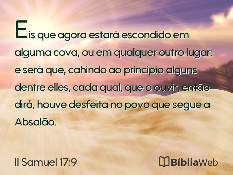 II Samuel 17:9 em imagem para compartilhar