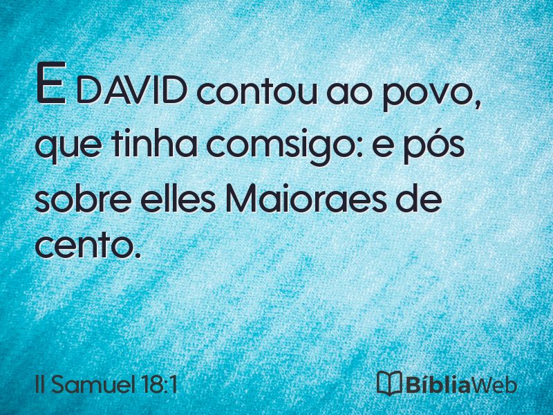 II Samuel 18:1 em imagem para compartilhar